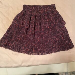 Tiered Red and Black Skirt